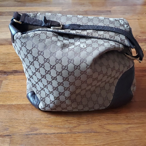 Gucci Canvas Hobo Large Bag in Brown/Beige - Picture 5 of 13